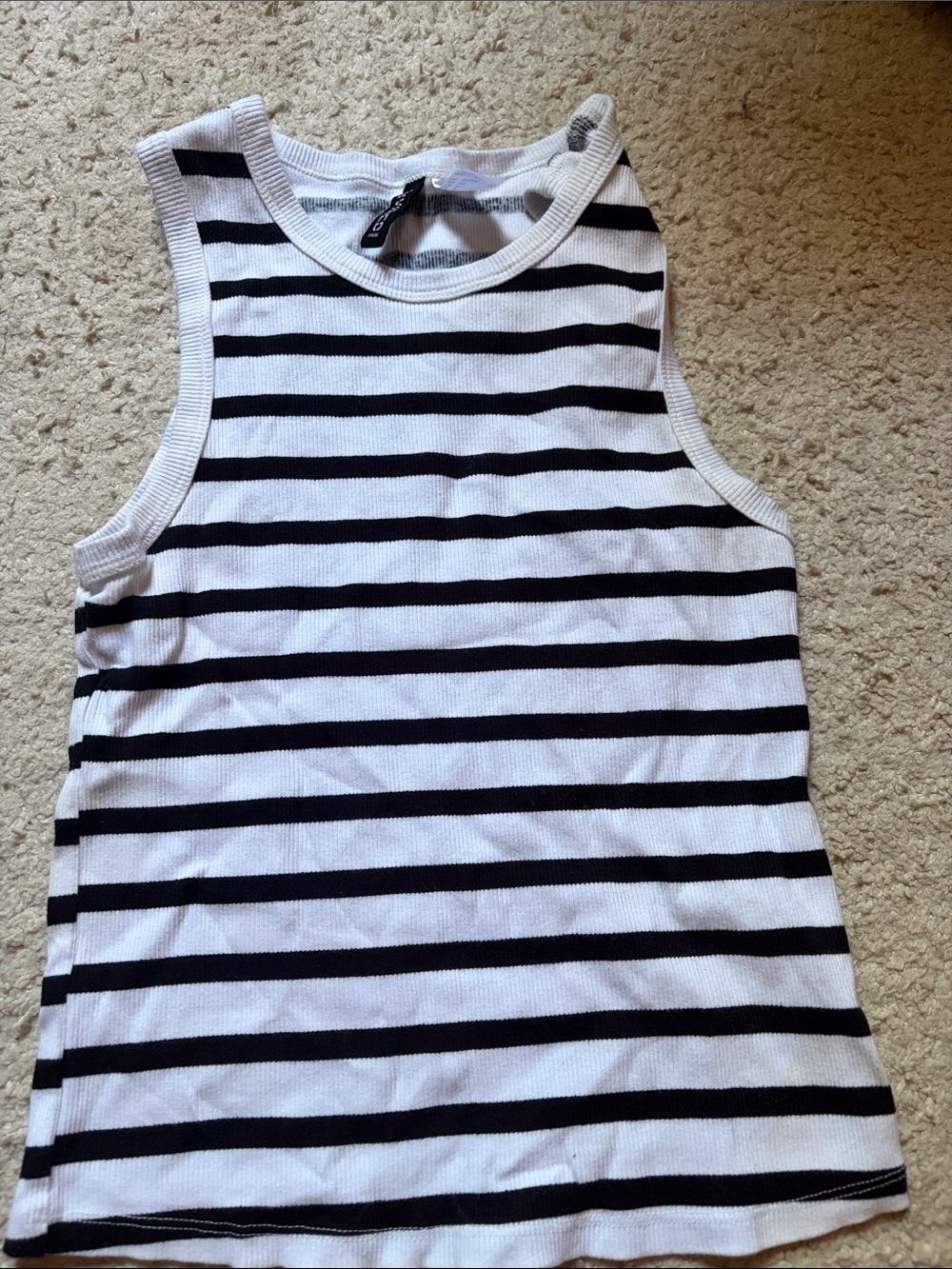 H&M Black & White Striped tank top!